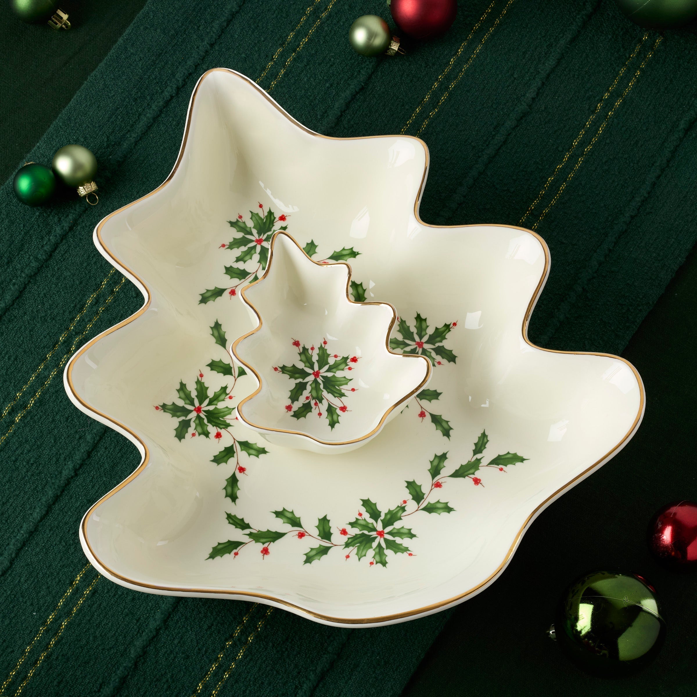 Lenox Westmore Holiday Tree Chip & Dip Set - Image 5