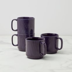 Lenox Westmore Modulus Nightshade Mugs, Set of 4