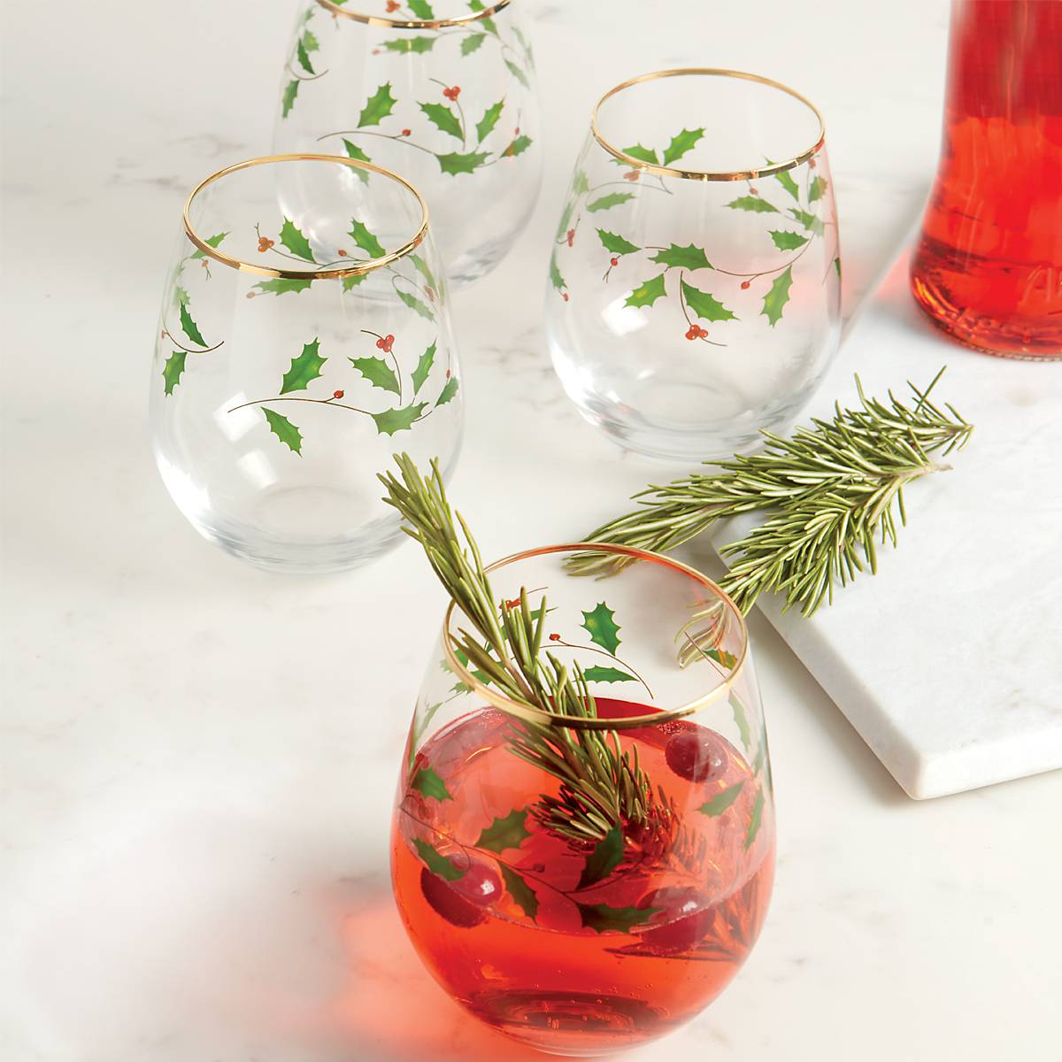 Lenox Westmore Holiday Stemless Wine Glasses, Set of 4 - Image 6