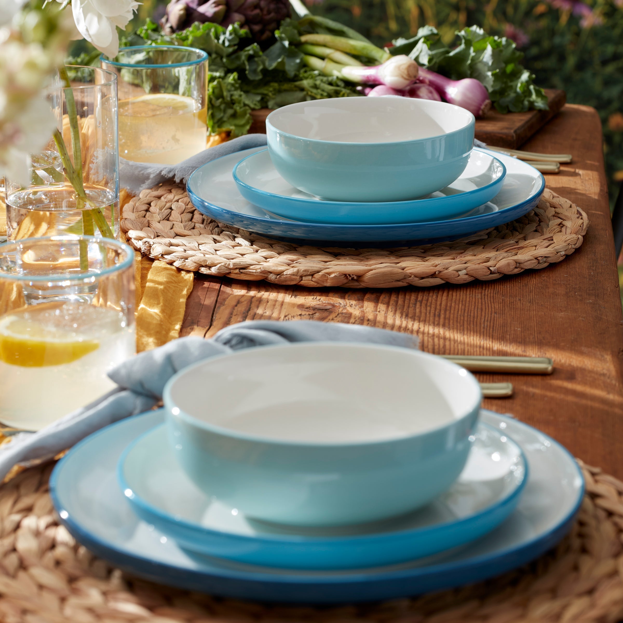 Lenox Westmore 24 Seven Colors Turquoise 12-Piece Dinnerware Set - Image 2