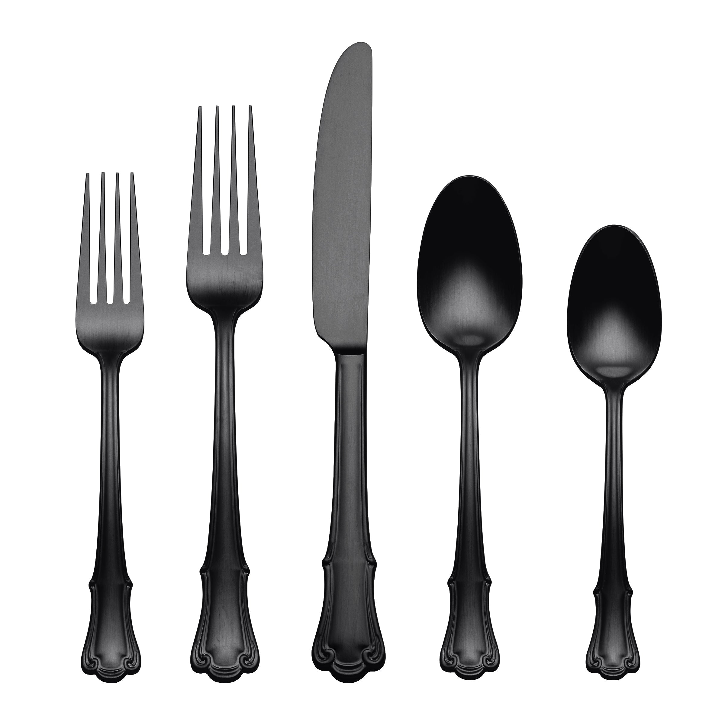 Lenox Westmore James Street Black Satin 20-Piece Flatware Set