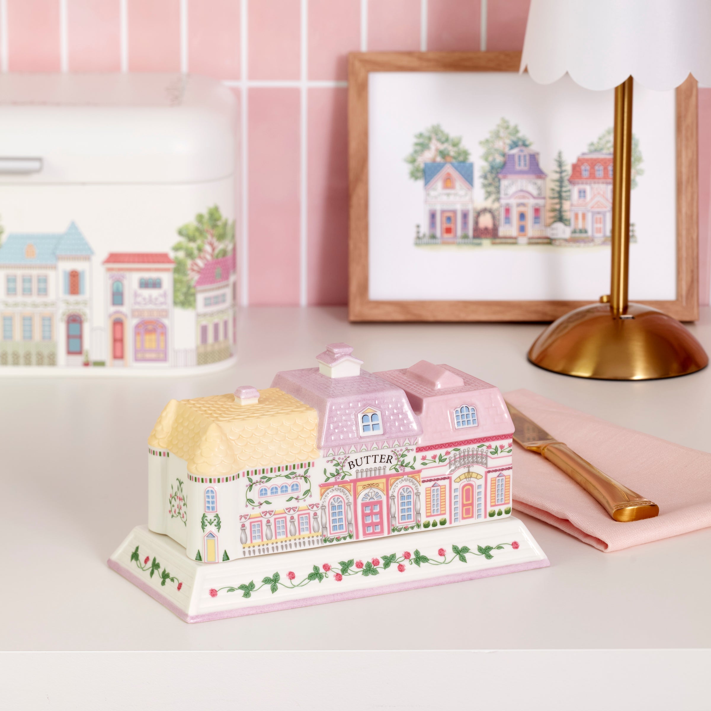 Lenox Westmore Lenox Spice Village Covered Butter Dish - Image 4