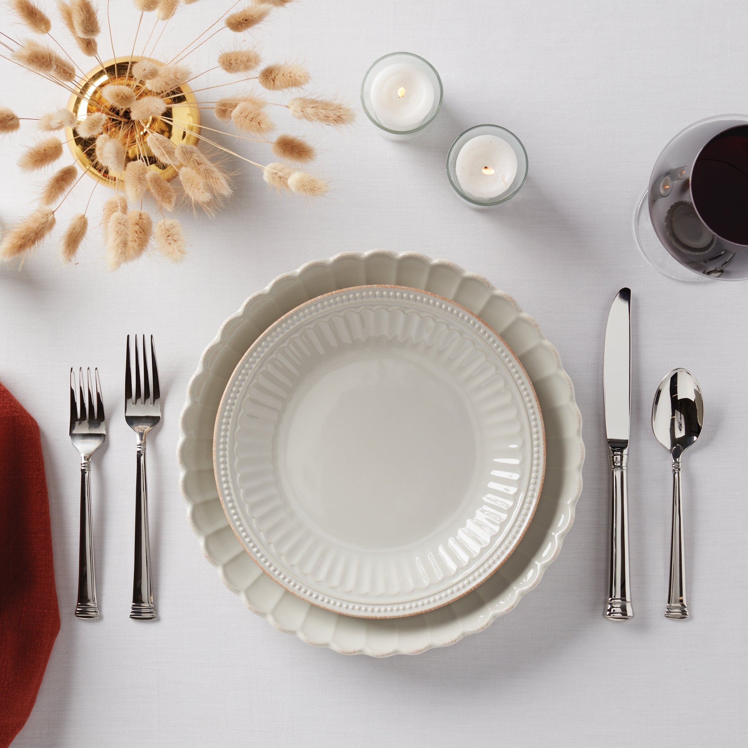 Lenox Westmore French Perle Scallop White Dinner Plates, Set of 4 - Image 8