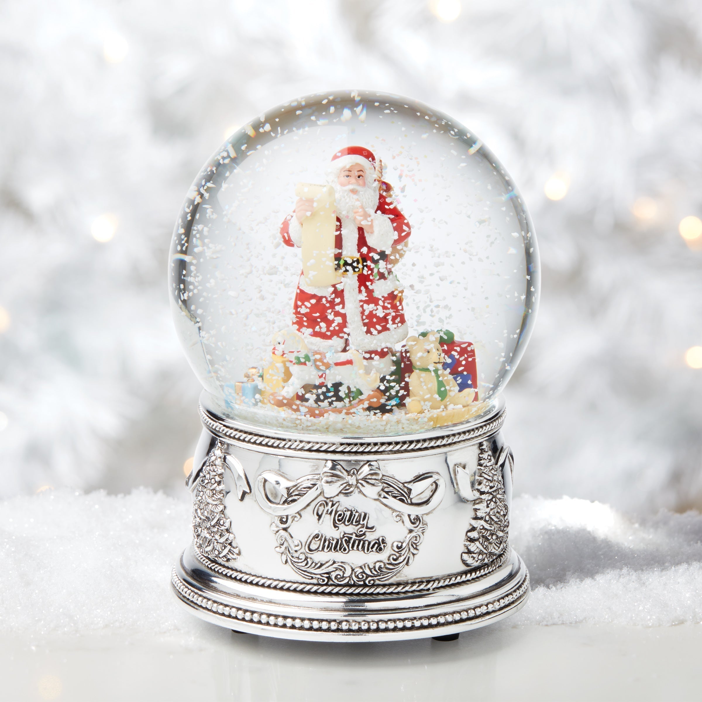 Lenox Westmore Winter Traditions Santa Snow Globe - Image 3