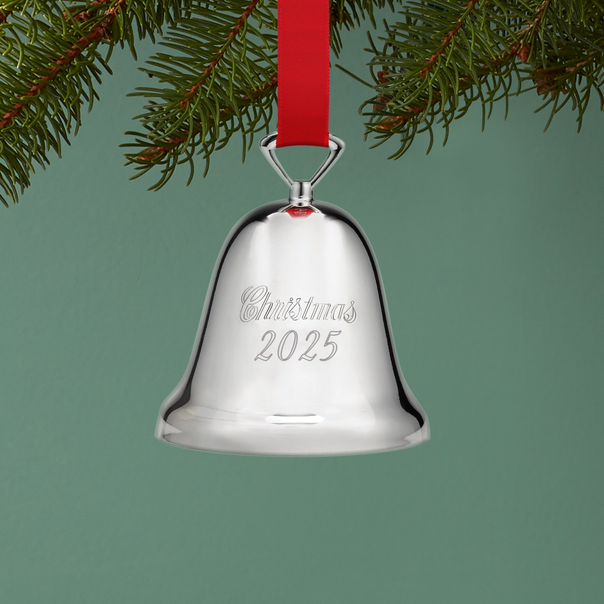 Lenox Westmore 2025 Annual Christmas Bell Silverplate Ornament - Image 3