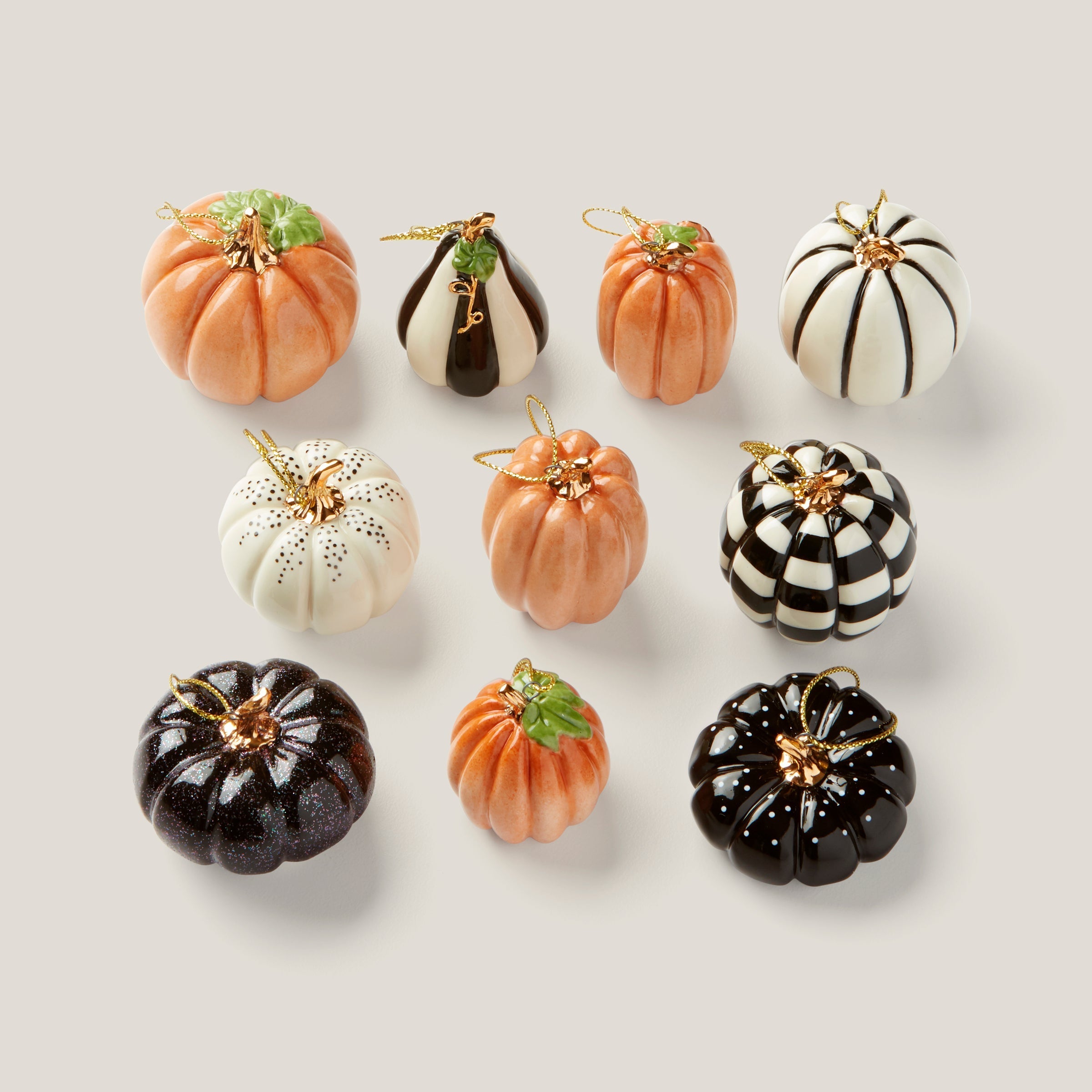Lenox Westmore Pumpkin 10-Piece Mini Ornament Set