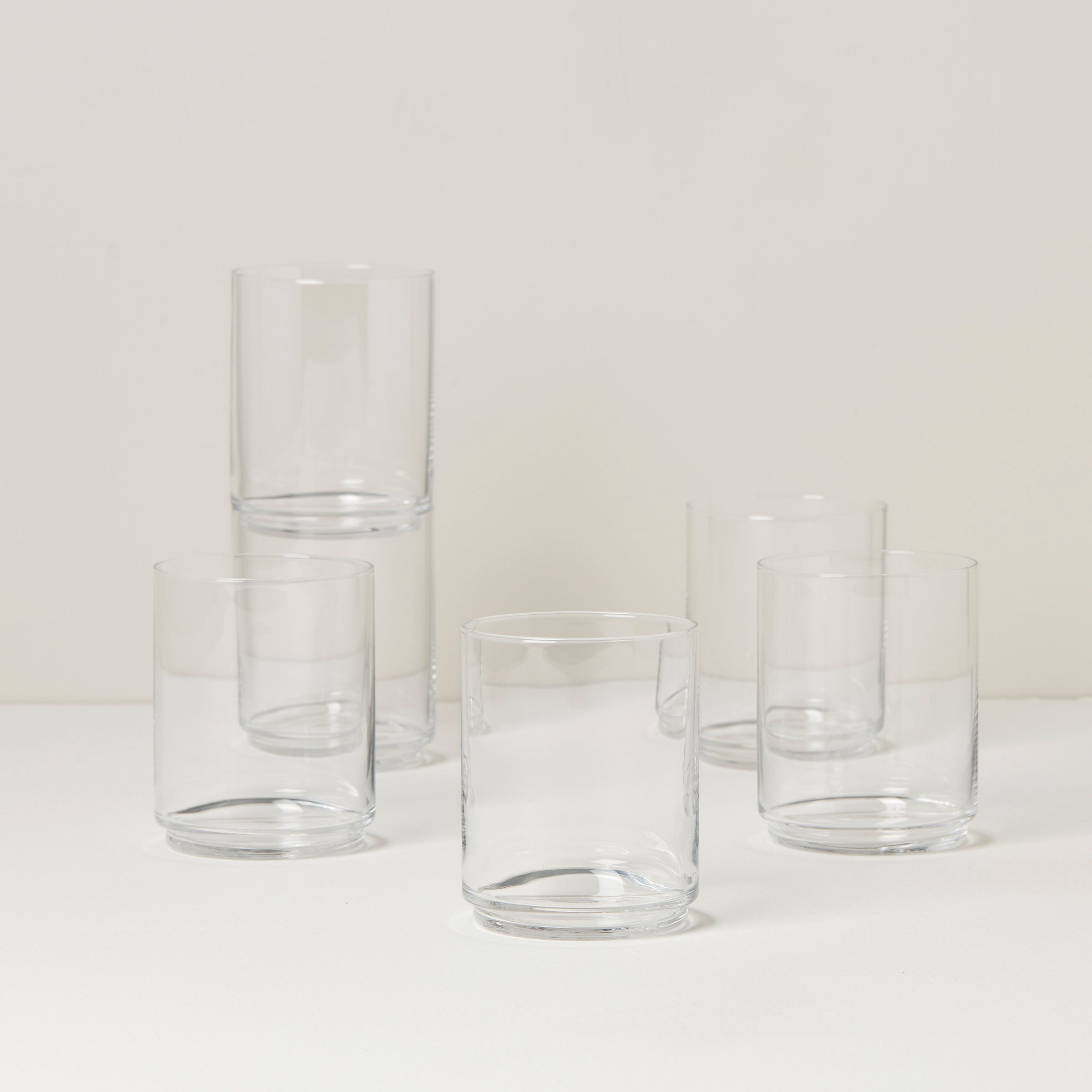 Lenox Westmore Tuscany Classics Stackable Clear Tall Glasses, Set of 6