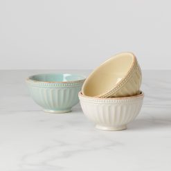 Lenox Westmore French Perle Groove Assorted Mini 3-Piece Bowl Set