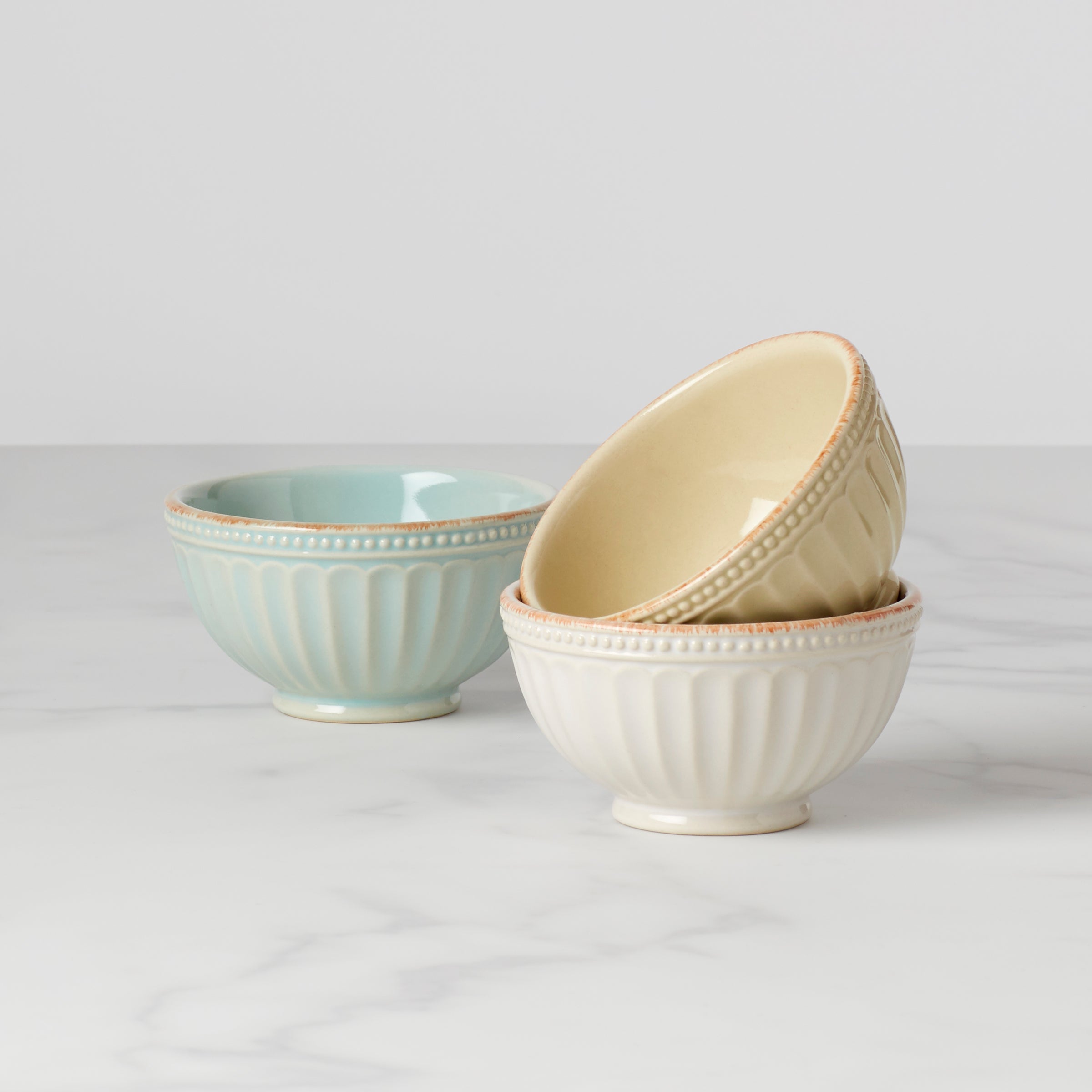 Lenox Westmore French Perle Groove Assorted Mini 3-Piece Bowl Set