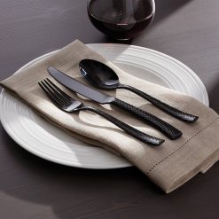 Alternative view of Lenox Westmore Paris Hammered Gunmetal Titanium 20-Piece Flatware Set