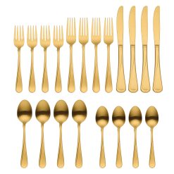 Alternative view of Lenox Westmore Flight Gold Satin 20-Piece Flatware Set
