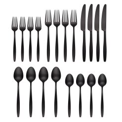 Alternative view of Lenox Westmore Nylah Black Satin 20-Piece Flatware Set