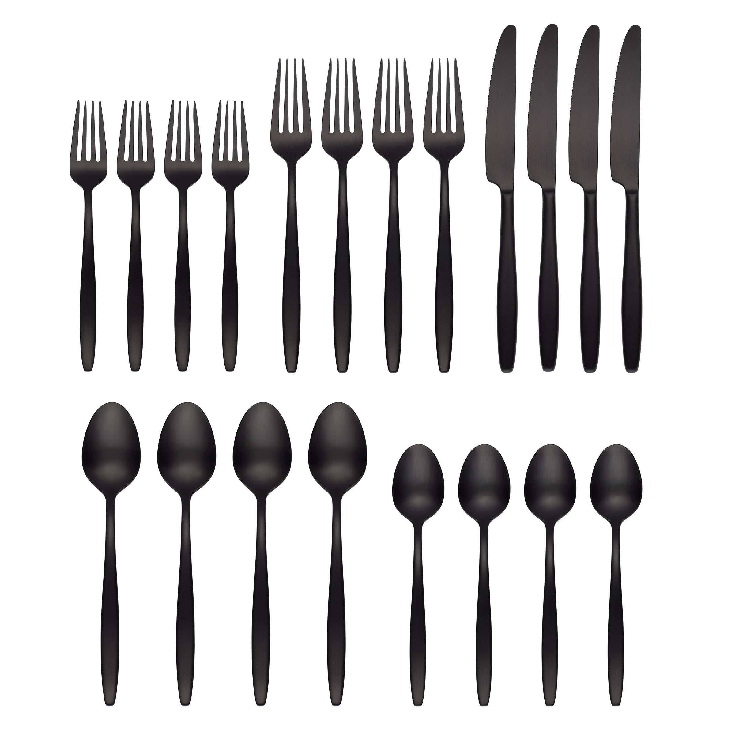 Lenox Westmore Nylah Black Satin 20-Piece Flatware Set - Image 2
