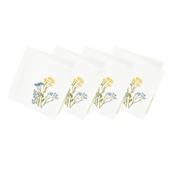 Lenox Westmore Wildflowers Border Dinner Napkins, Set of 4