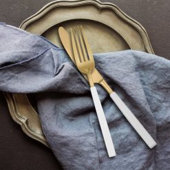 Alternative view of Lenox Westmore Marion Gold with White Enamel Handle 5-Piece Place Setting