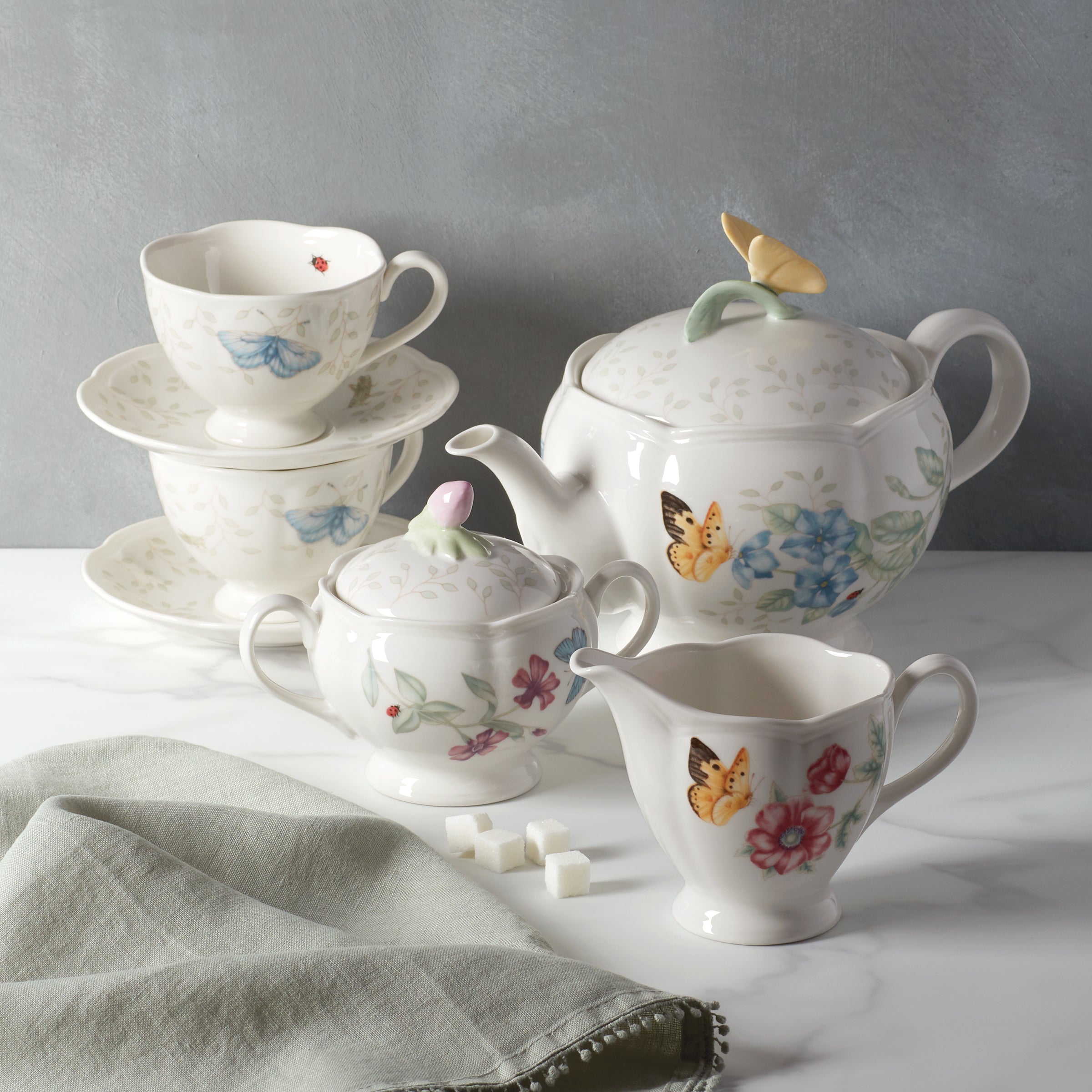Lenox Westmore Butterfly Meadow 9-Piece Tea Set - Image 5
