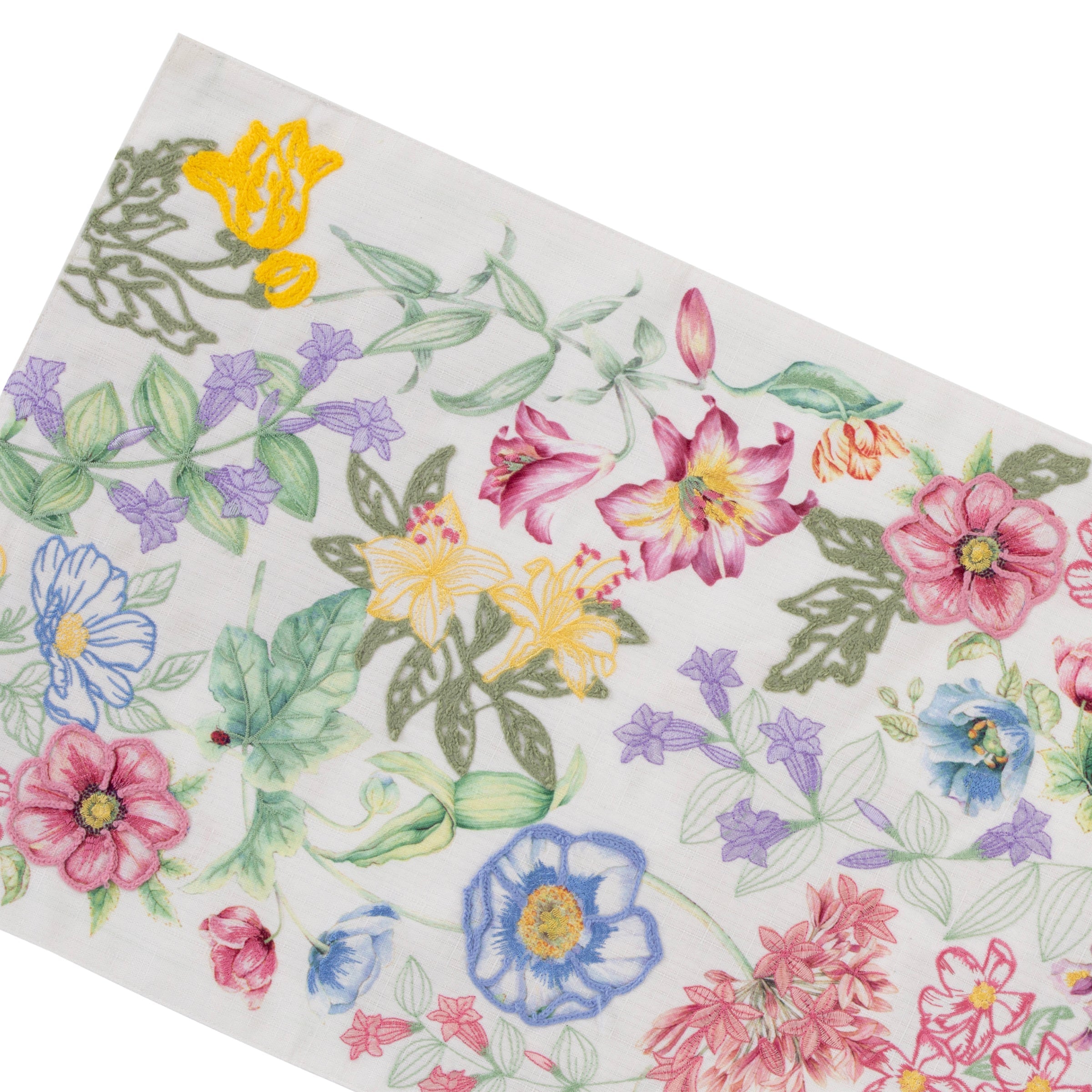 Lenox Westmore Butterfly Meadow Garden Embroidered Centerpiece Table Runner - Image 4