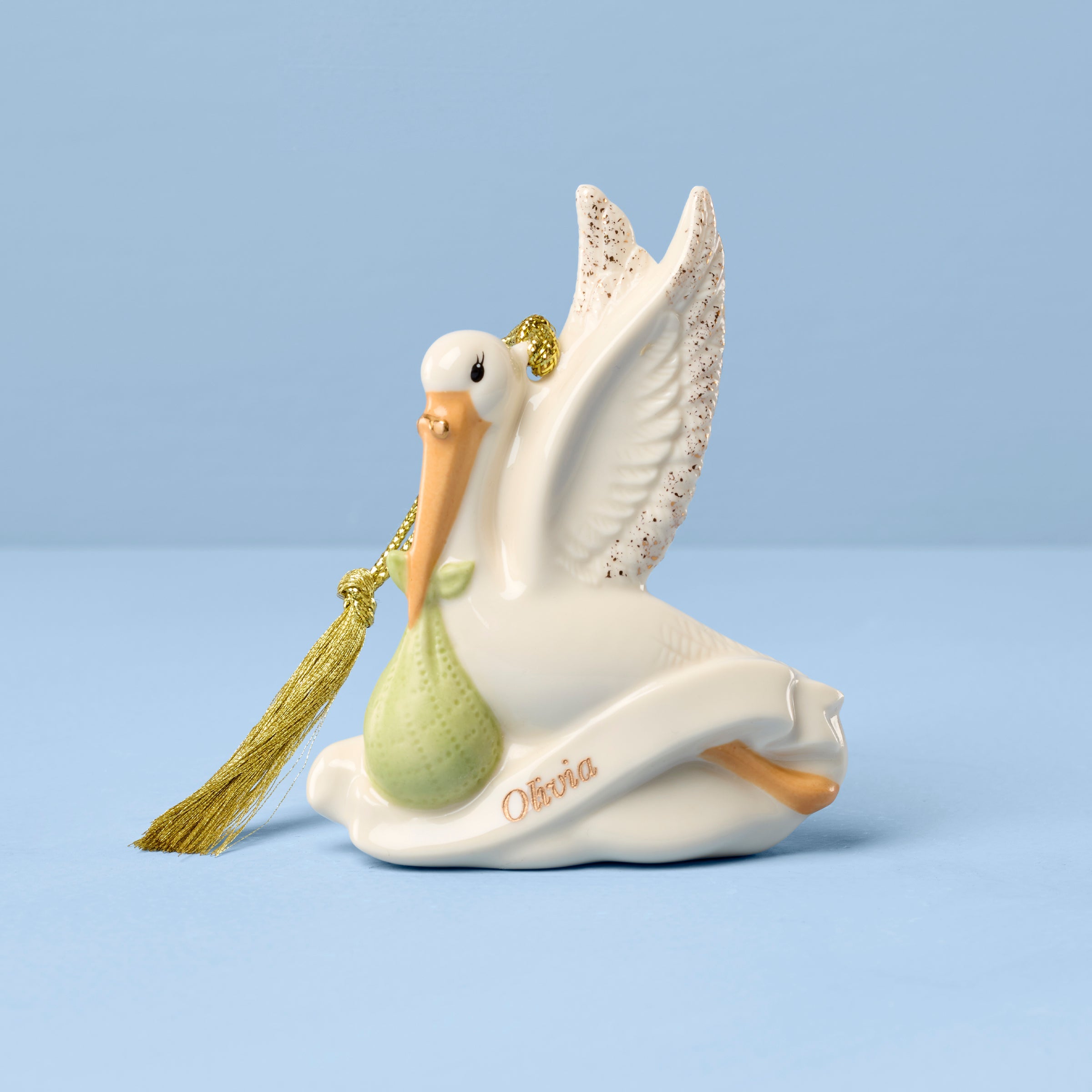 Lenox Westmore Personalized We're Expecting Stork Ornament