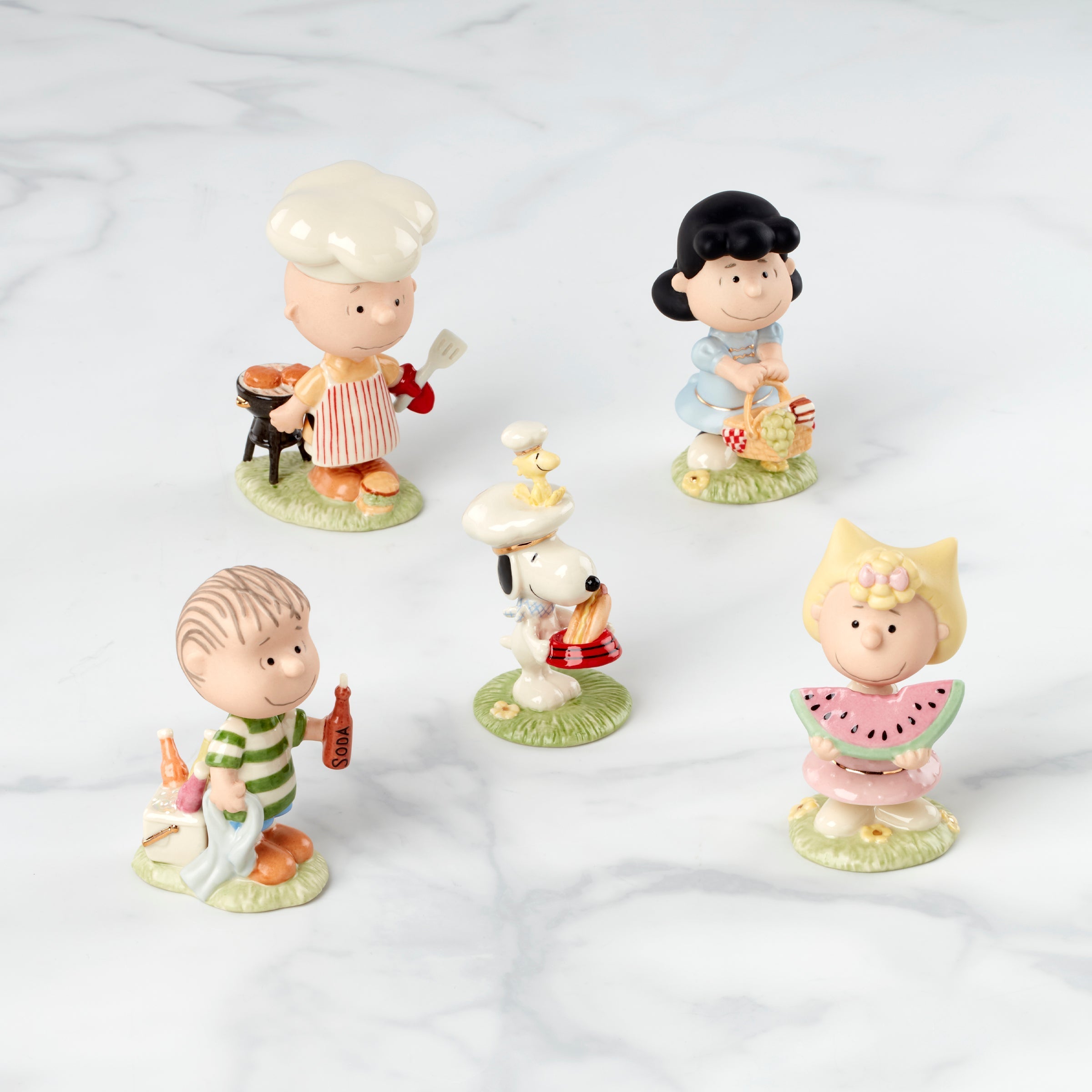 Lenox Westmore Peanuts Barbecue 5-Piece Figurine Set