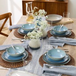 Alternative view of Lenox Westmore Organic Shades Blue 18-Piece Dinnerware Set