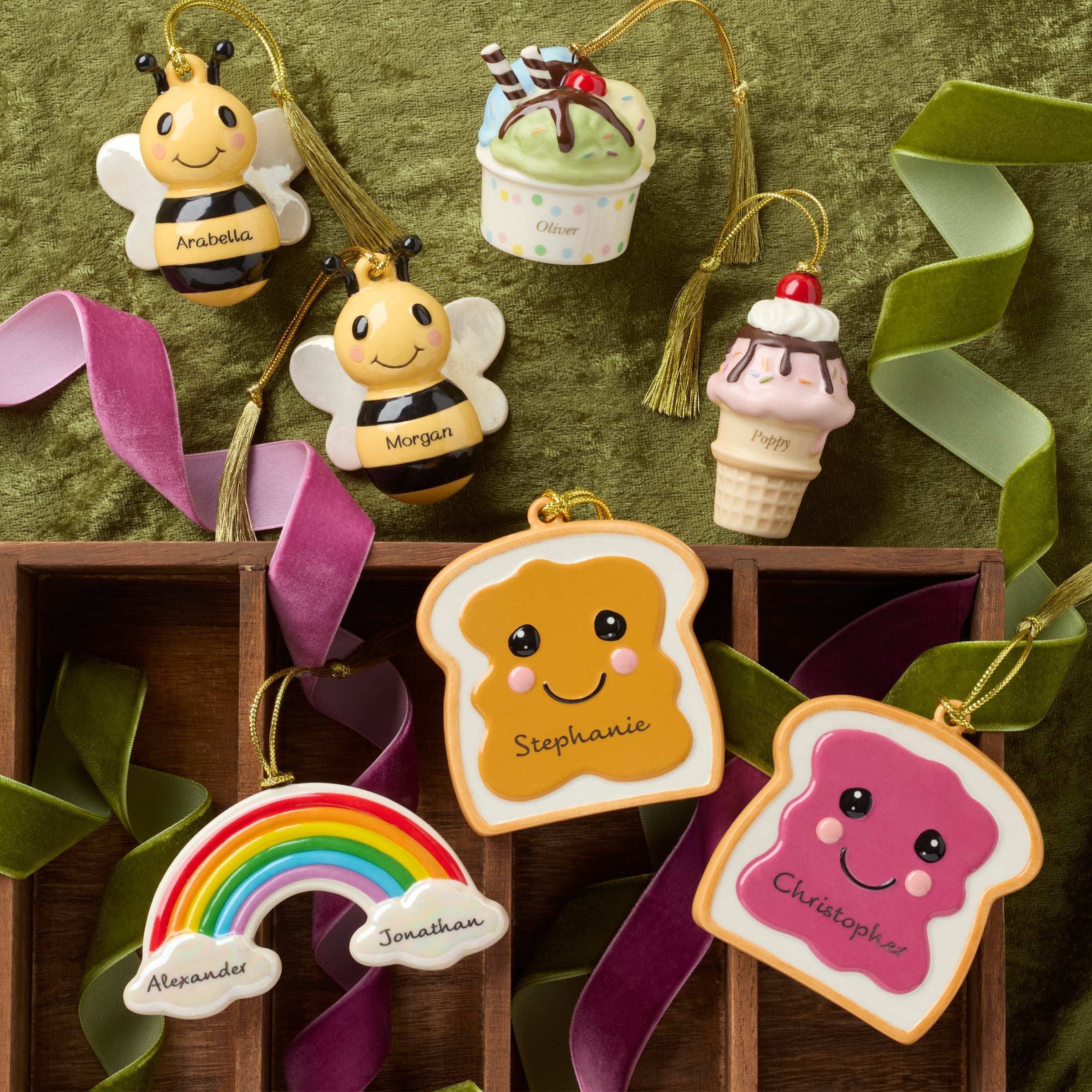 Lenox Westmore Personalized 2-Piece Peanut Butter & Jam Ornament Set - Image 3
