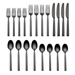 Alternative view of Lenox Westmore Aero Black Mirror 20-Piece Flatware Set