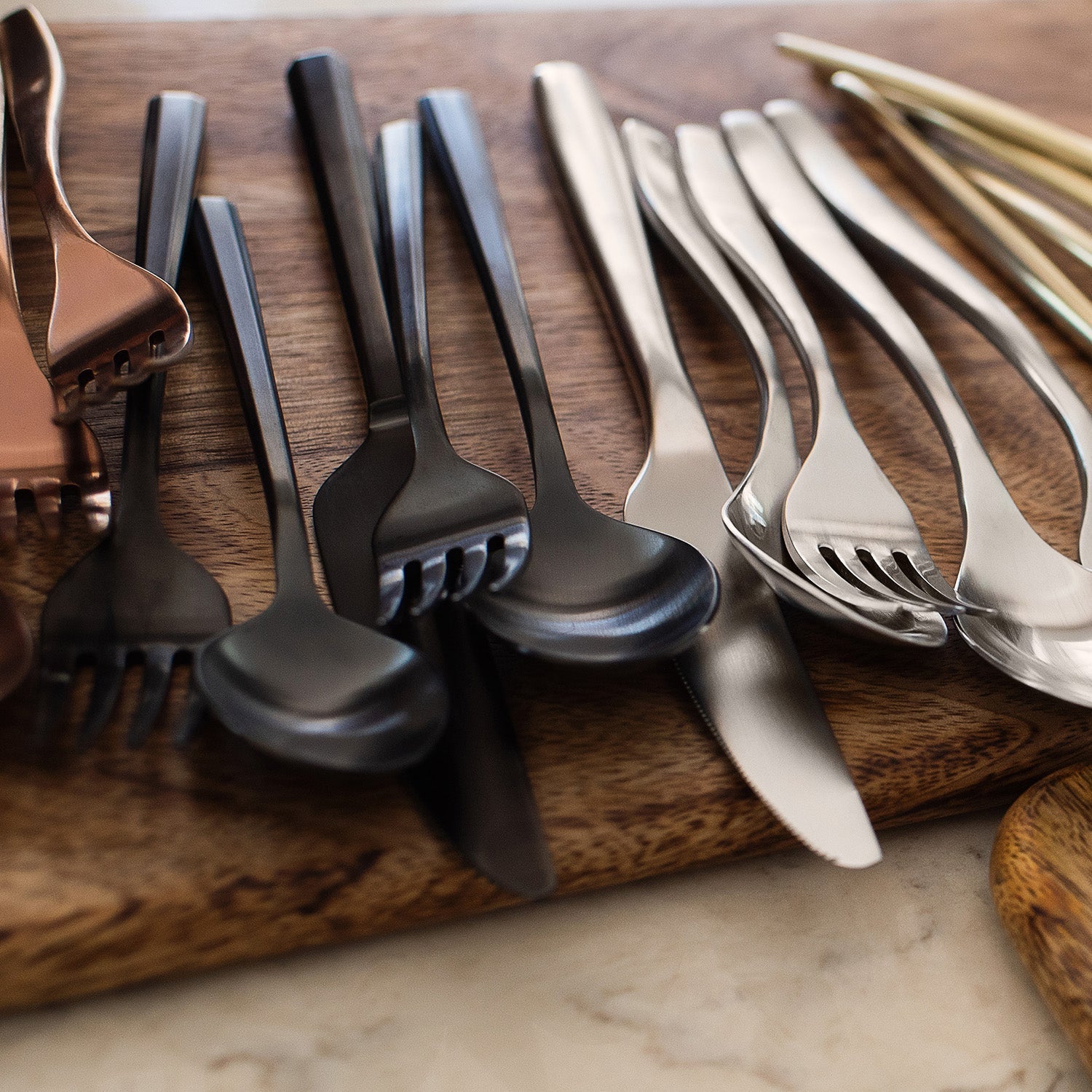 Lenox Westmore Isobel Black Satin 20-Piece Flatware Set - Image 2