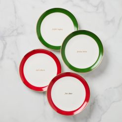 Lenox Westmore Evergreen Rim Accent Plates, Set of 4