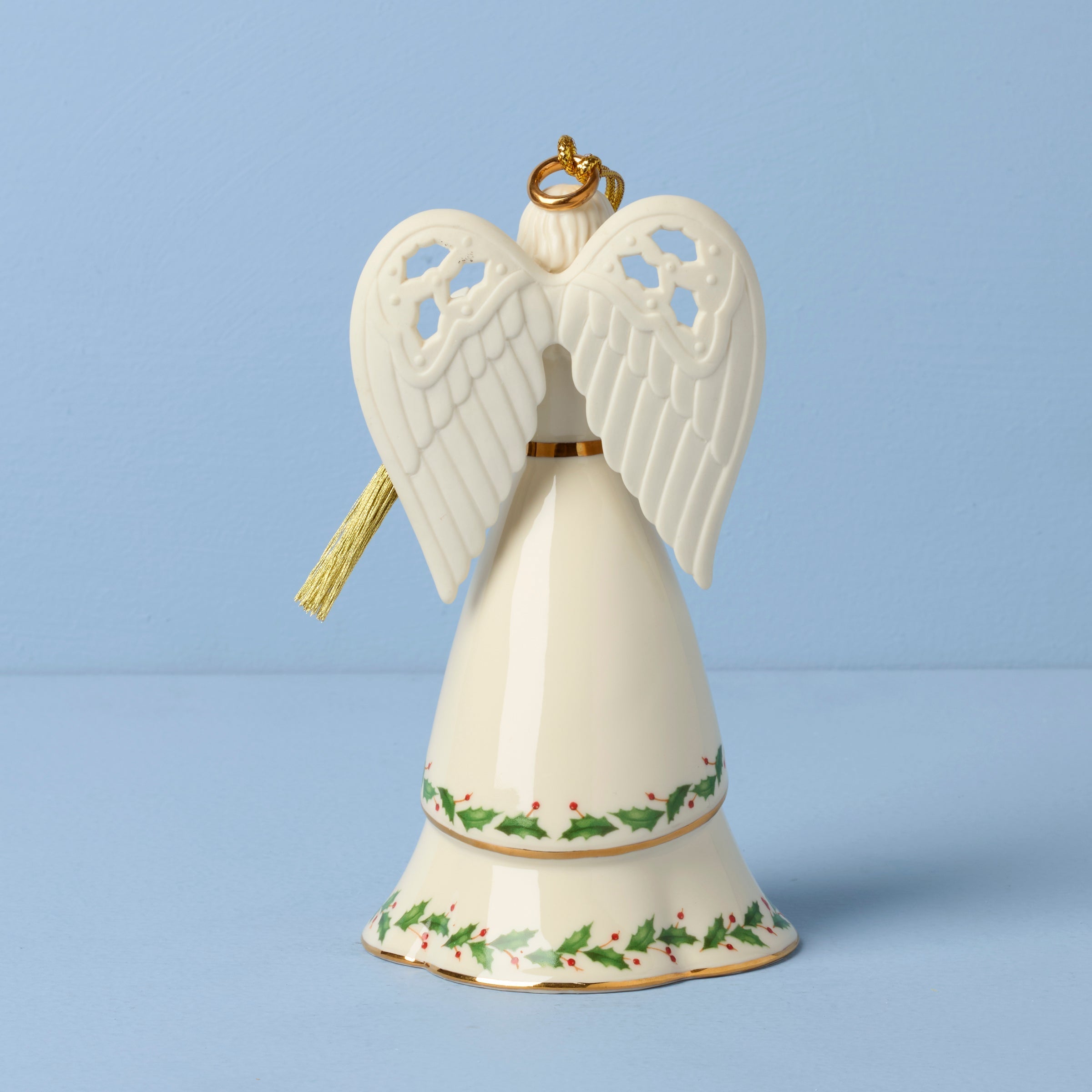 Lenox Westmore Holiday Angel Bell with Mandolin Ornament - Image 2