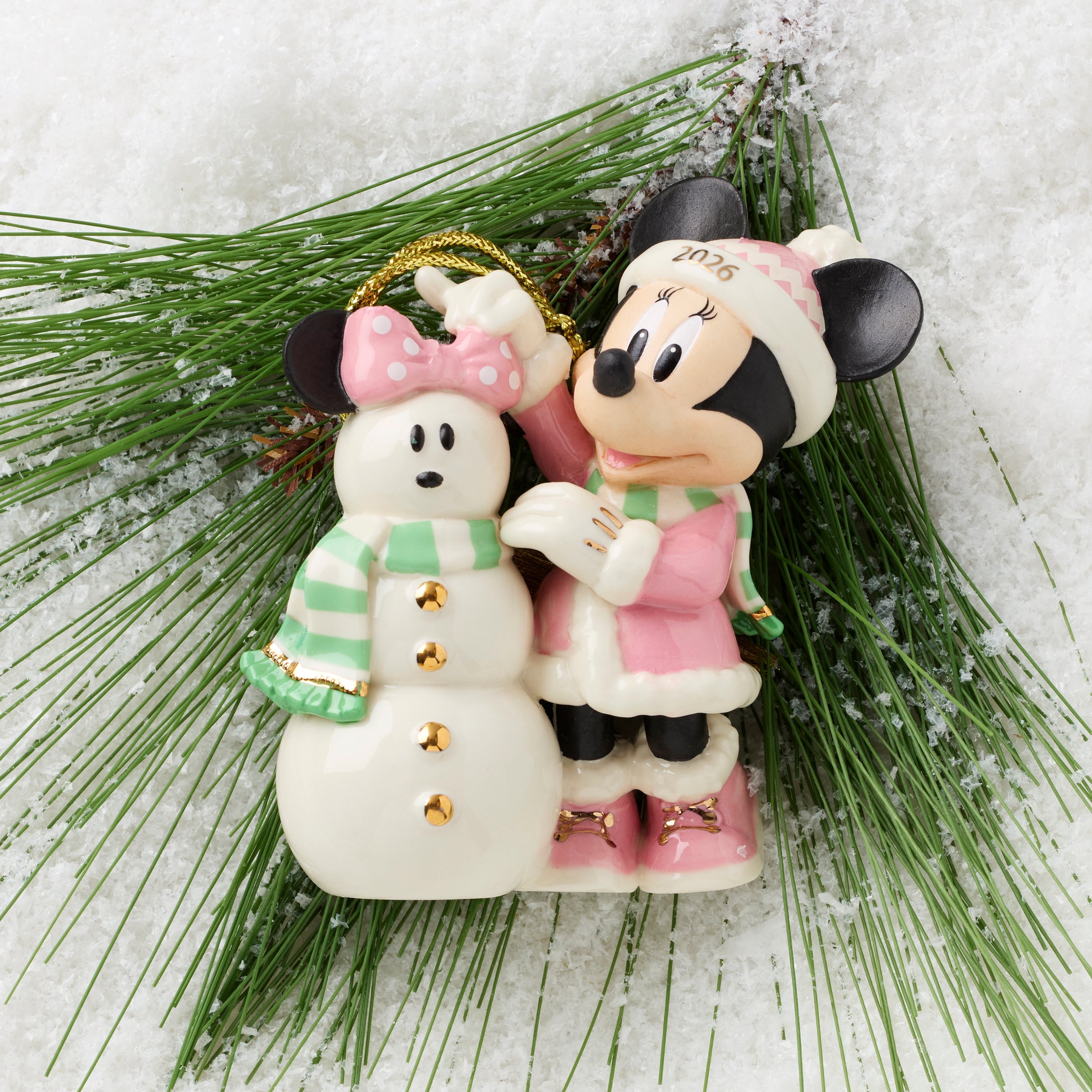 Lenox Westmore 2026 Minnie Mouse's Matching Snowman Ornament - Image 2