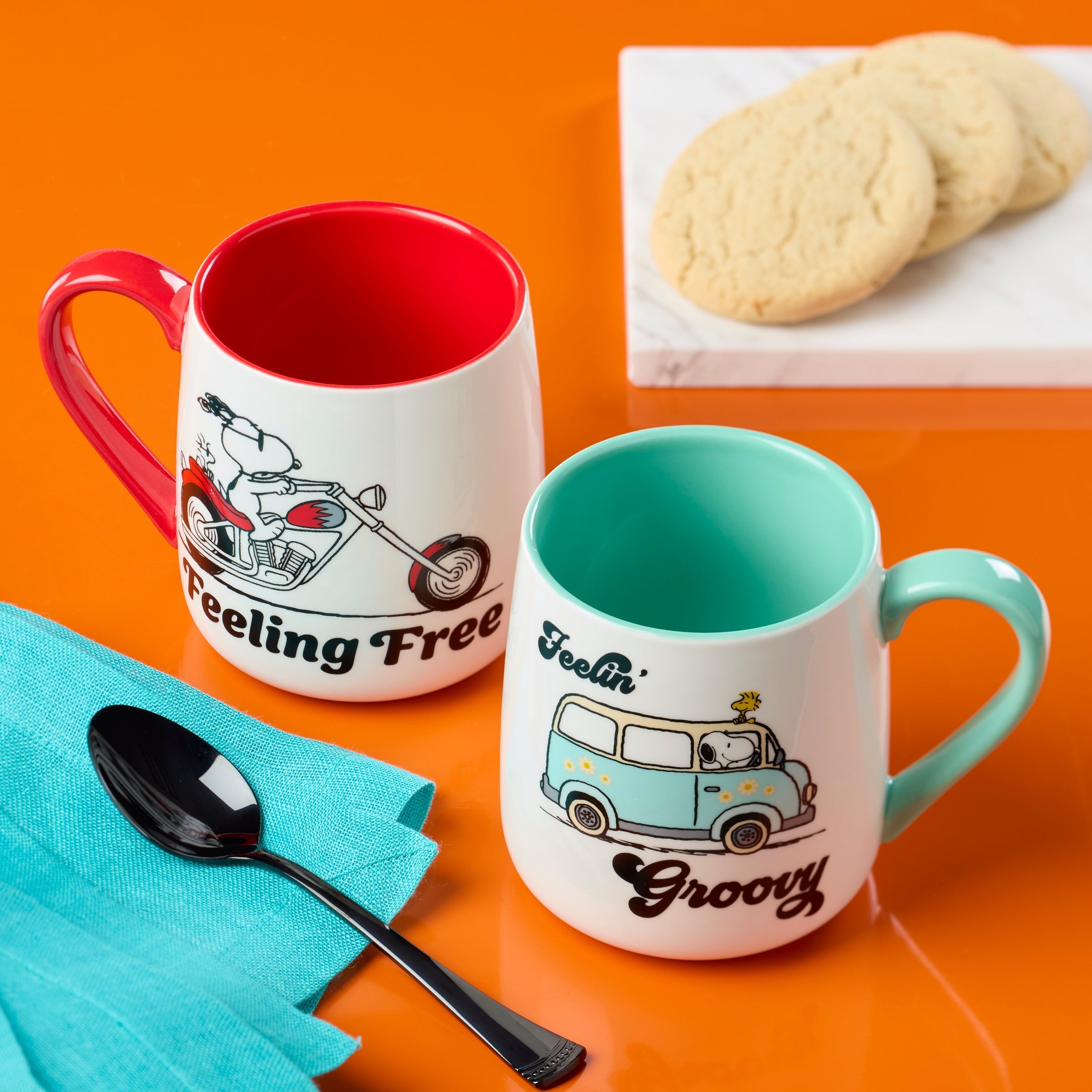 Lenox Westmore Peanuts Mugs Groovy-Feeling Free, Set of 2 - Image 3