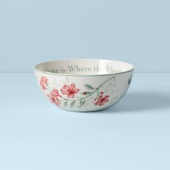 Alternative view of Lenox Westmore Butterfly Meadow Home is Where The Heart is Bowl