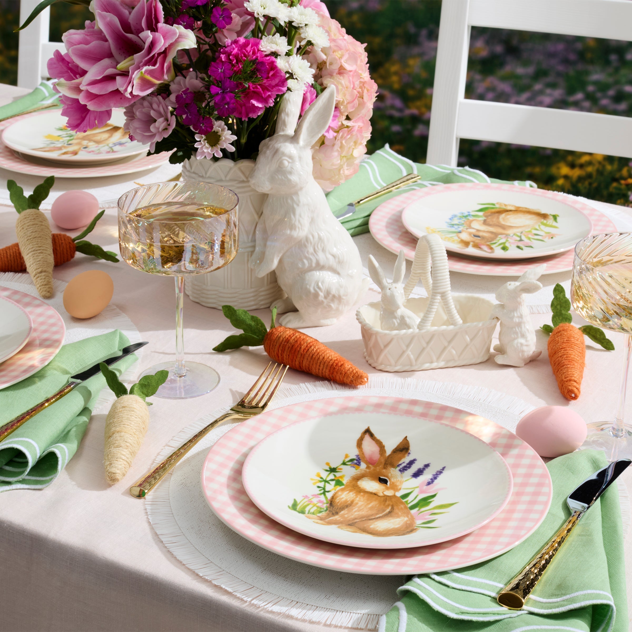 Lenox Westmore Gingham Pink Dinner Plates, Set of 4 - Image 2