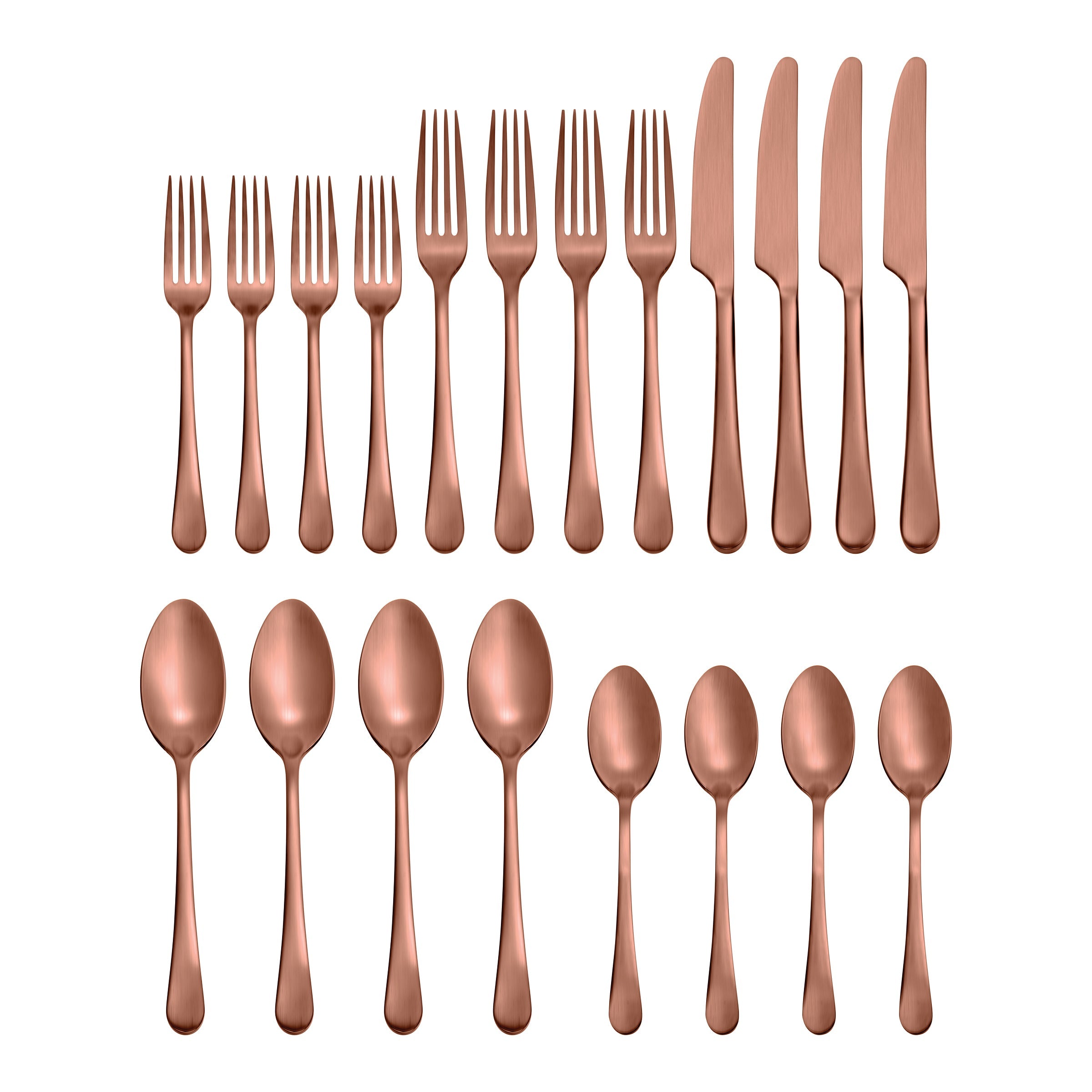 Lenox Westmore Mirabella Copper Titanium Satin 20-Piece Flatware Set - Image 5