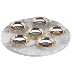 Lenox Westmore Roseland Seder Plates with Marble Slate
