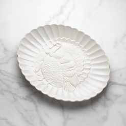 Lenox Westmore French Perle White Carved Turkey Platter