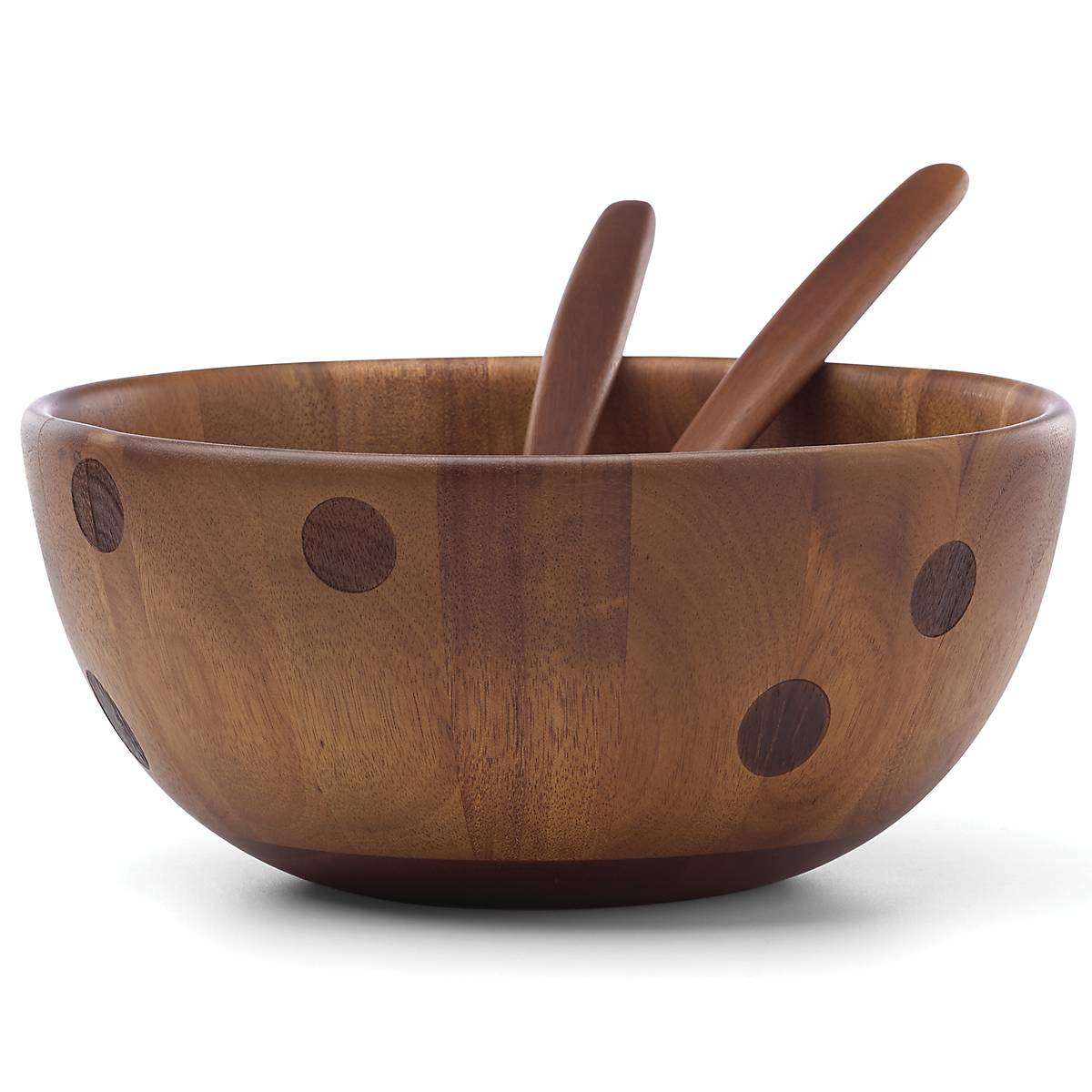 Lenox Westmore Deco Dot Salad Bowl with Servers - Image 2