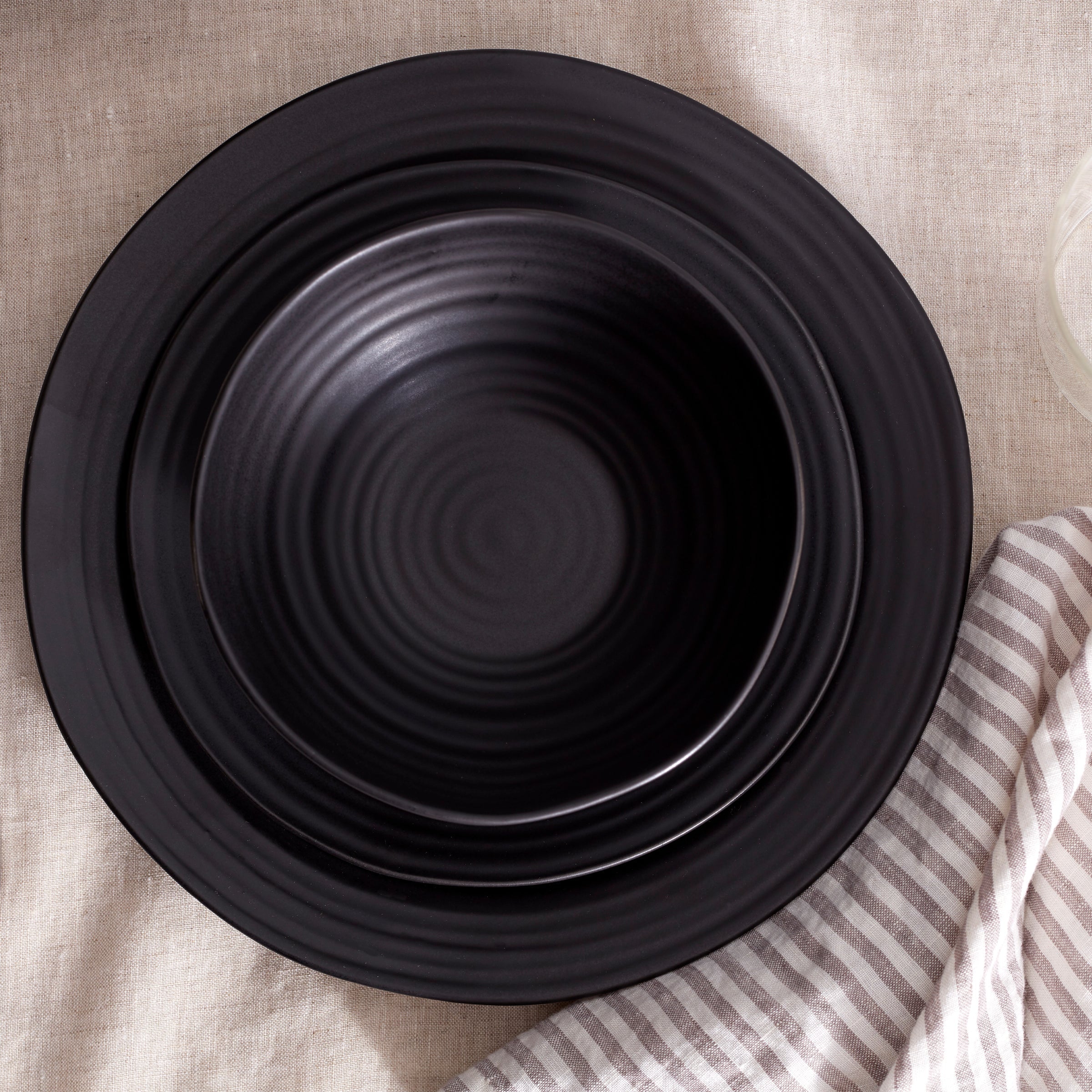 Lenox Westmore Ridge Black 12-Piece Dinnerware Set - Image 4