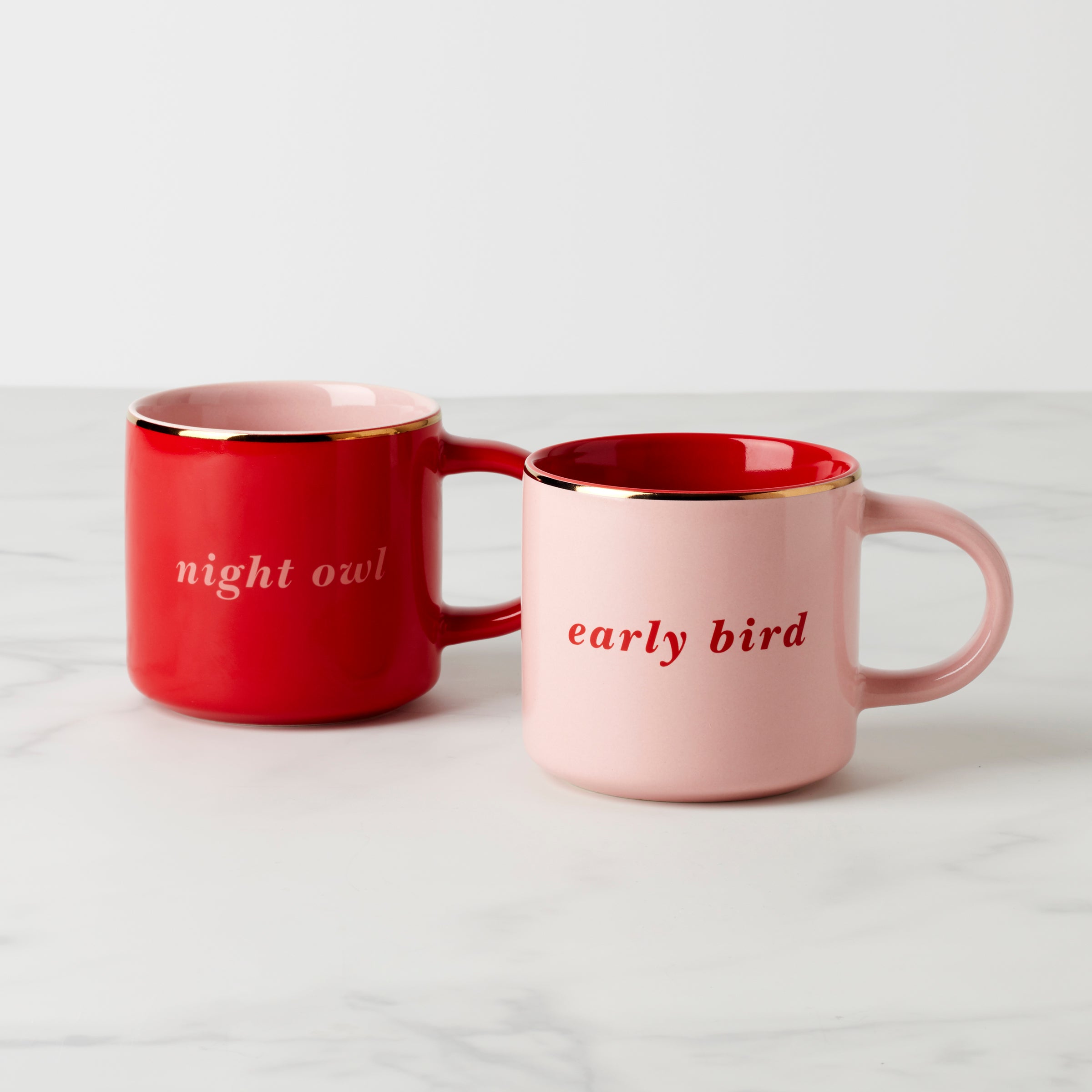 Lenox Westmore Two of a Kind Early Bird & Night Owl Mugs, Set of 2