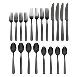 Alternative view of Lenox Westmore Ryder Black Satin 20-Piece Flatware Set