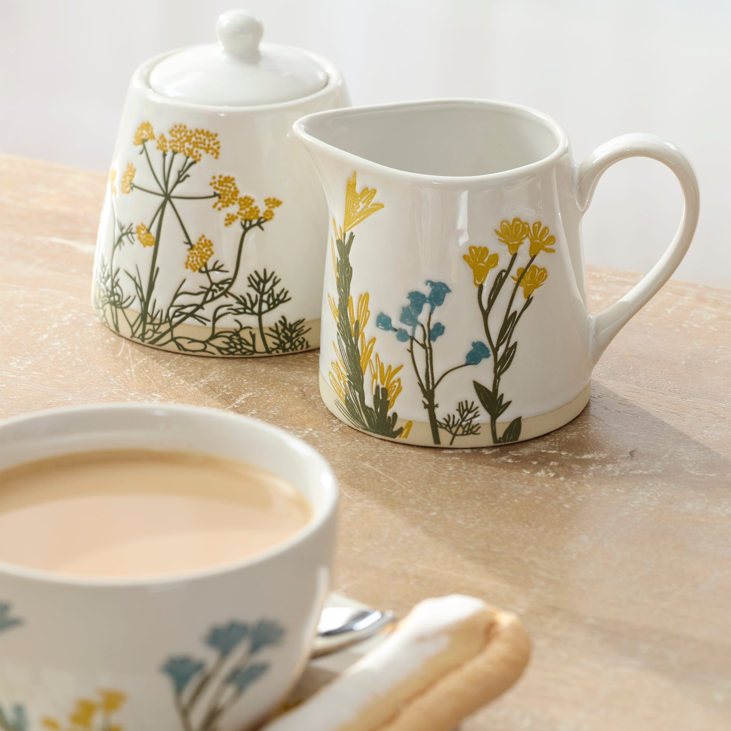 Lenox Westmore Wildflowers Sugar & Creamer Set - Image 4