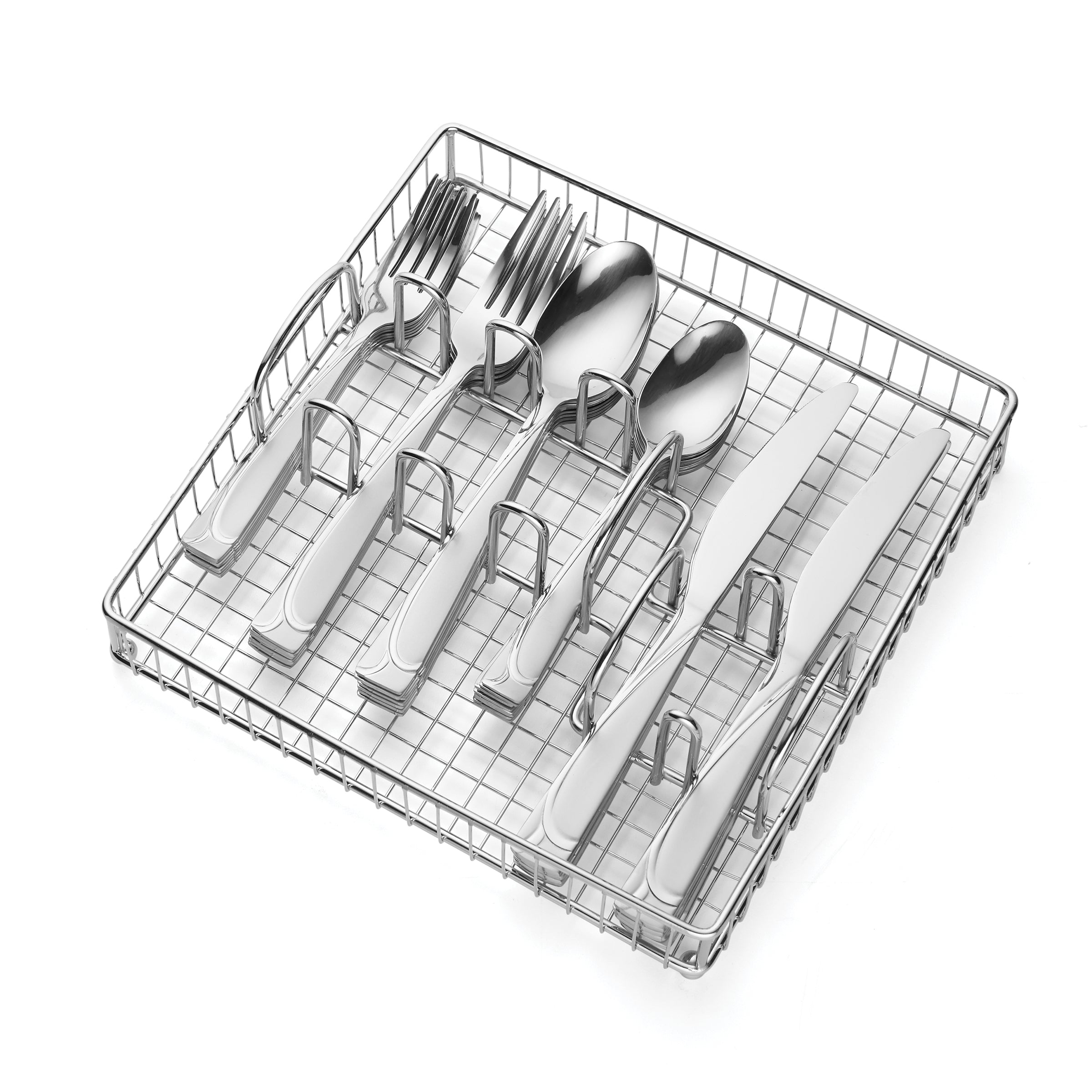 Lenox Westmore Mena Frost 40-Piece Flatware Set with Chrome Caddy - Image 3