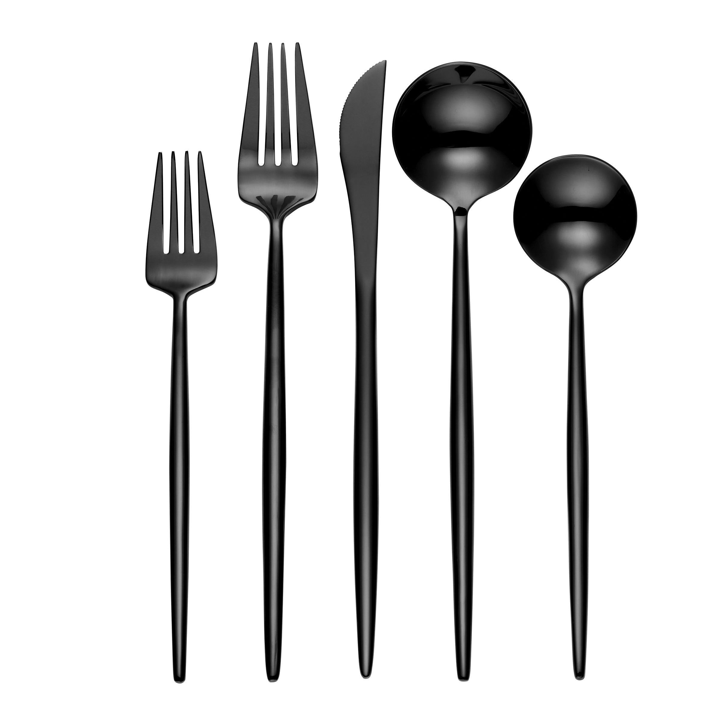 Lenox Westmore Zephyr Black Mirror 45-Piece Flatware Set